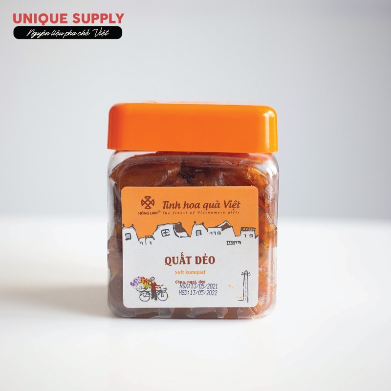 Ô mai xí muội quất dẻo Hồng Lam vị chua ngọt thơm - Hộp 500gr