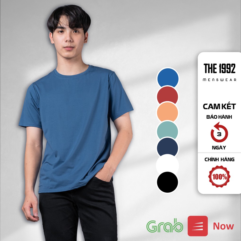 Áo thun nam basic Áo phông trơn cổ tròn unisex THE 1992