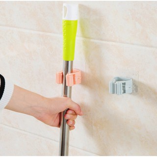 Convenient mop wall mount