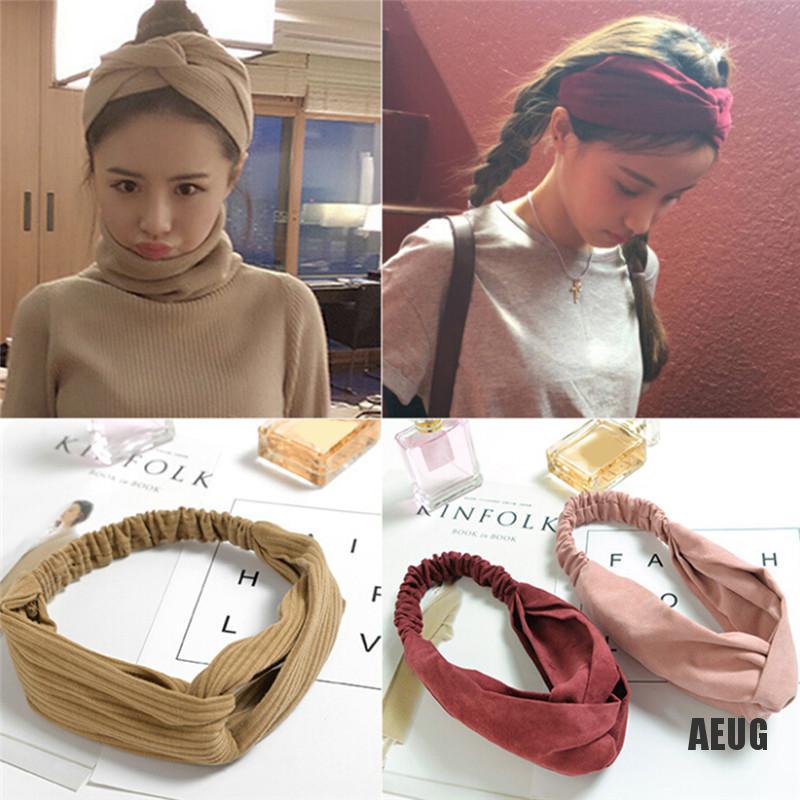 Băng Đô Cài Tóc Đan Chéo Thời Trang Cho Nữ