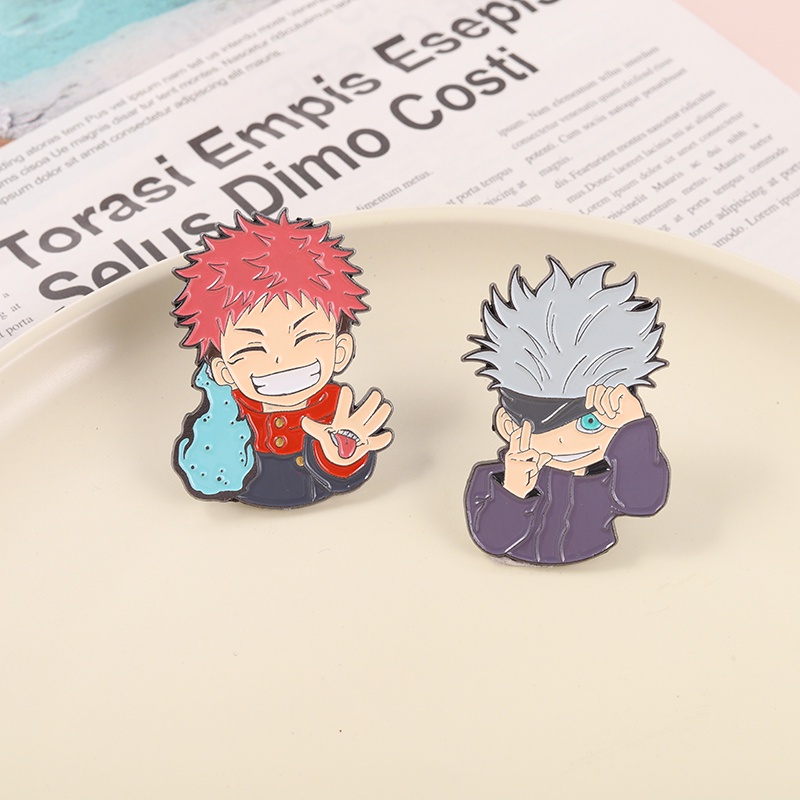 [30 MẪU] Pin cài áo Jujutsu Kaisen Satoru Gojo/ Yuji Itadori/ Megumi Fushigoro/ Toge Inumaki tặng khung đựng - GC448