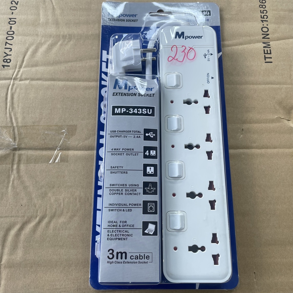 Dây ổ cắm đa năng nối dài có cổng USB