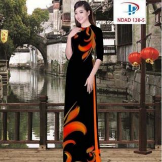 Vải áo dài in 3D bộ tằm