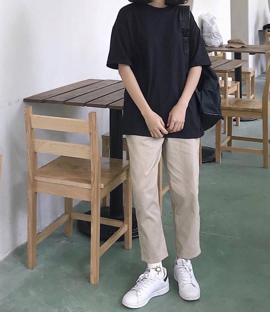 BASIC PANT KAKI - Quần kaki trơn xanh/be/tan/đen/hồng unisex