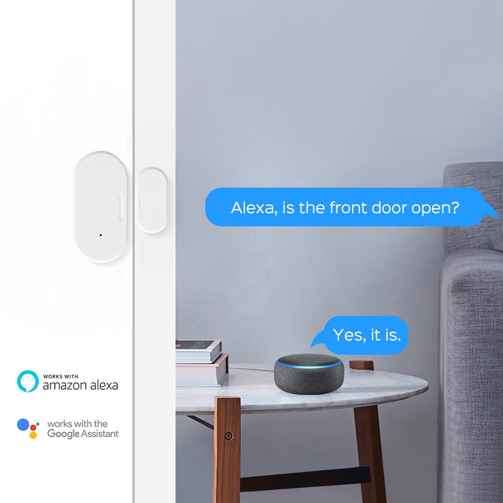ROVF Cảm biến cửa sổ và cửa không dây Tuya Zigbee Điều khiển ứng dụng không dây Wifi Nhà thông minh
