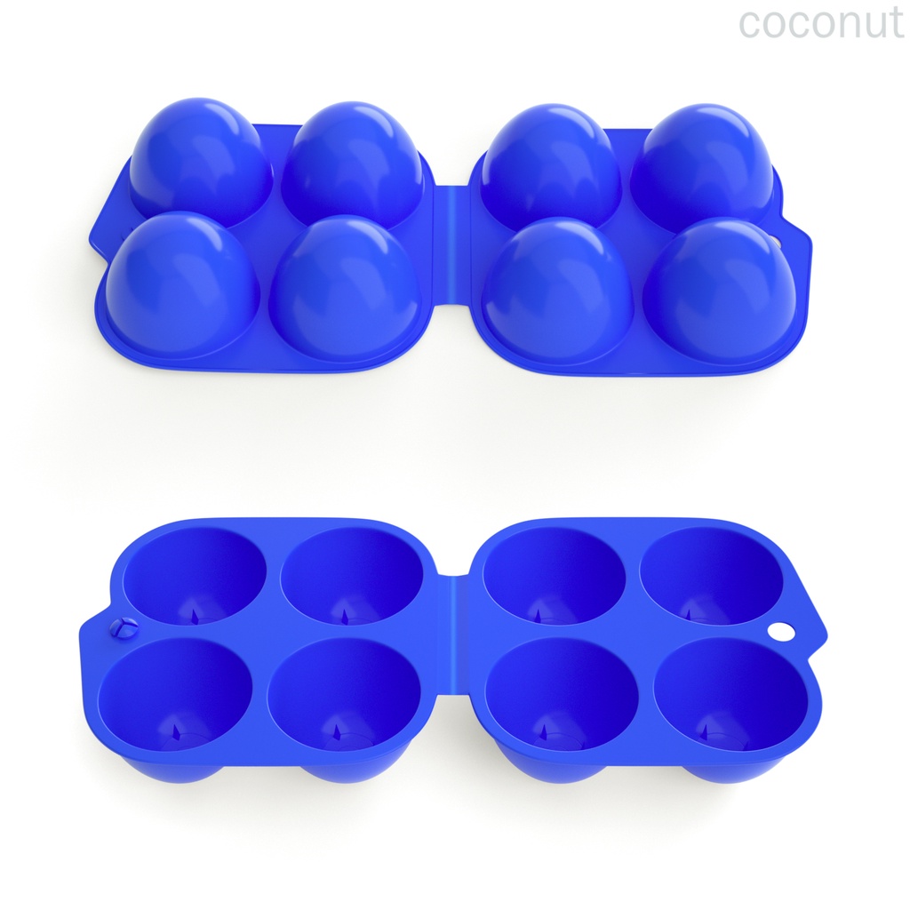 Hộp Đựng Trứng 4 Ngăn Bằng Nhựa Abs Chống Sốc Tiện Dụng Mang Theo Du Lịch / Dã Ngoại