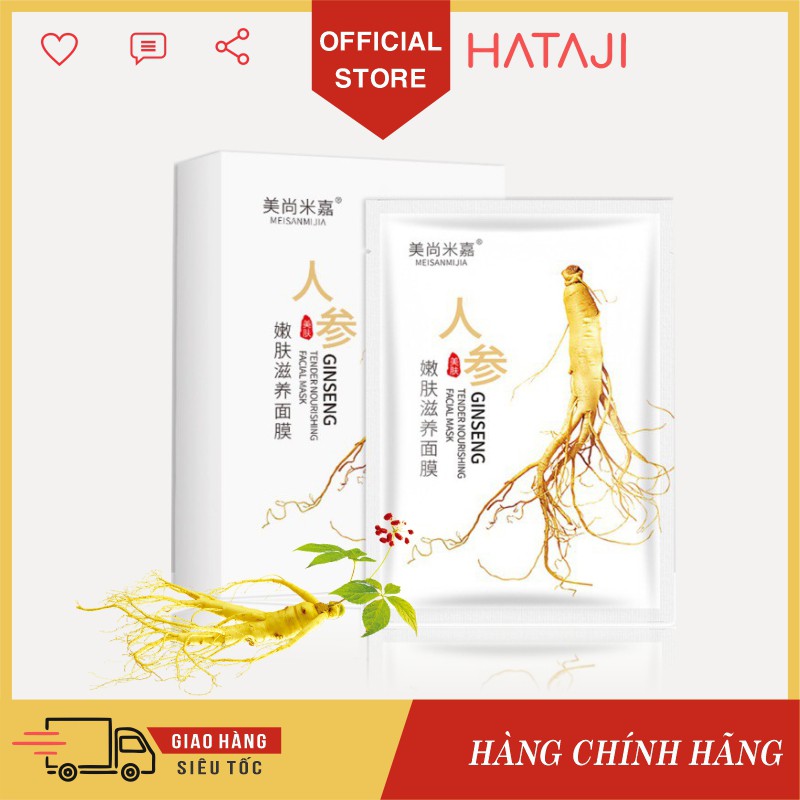 Mặt nạ nhân sâm Hàn Quốc GINSENG mặt nạ giấy ngăn ngữa lão hóa dưỡng da 1 miếng