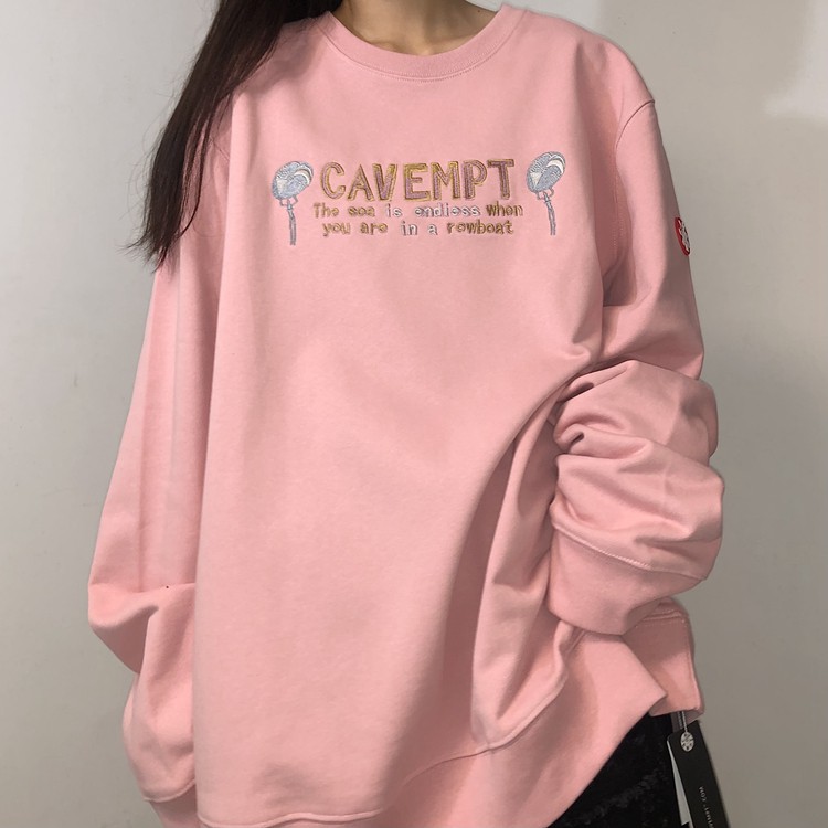 Áo sweater - Áo nỉ bông ngoại tay phồng hình thêu CAVEMPT dễ thương Ulzzang Unisex Vuasivuare