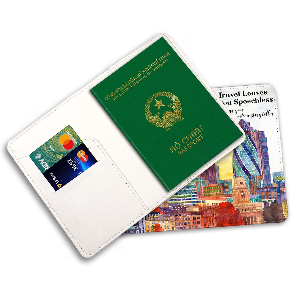 Bao Da Hộ Chiếu - Ví Đựng Passport Du Lịch ( in tên cá nhân ) Travel Time - PPT135 STORMBREAKER