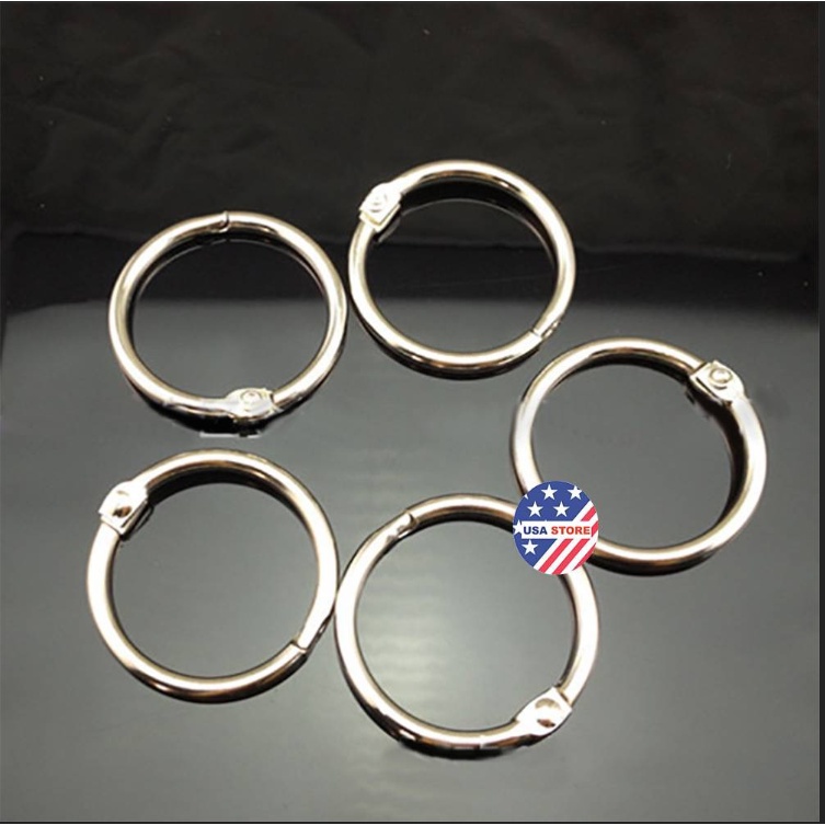 Khoen Tròn Inox Flashcard Đóng Gáy Sách, Album, Lịch Tết - Khoen Móc Vòng Còng Đóng Sổ, Sổ Tay