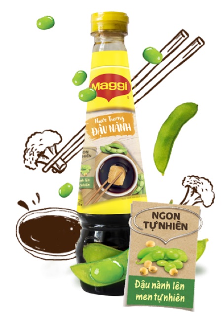 Nước tương Maggi đậu nành Thanh dịu/Đậm đặc chai