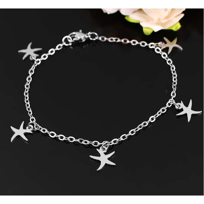 Lắc chân nữ inox nhiều mẫu