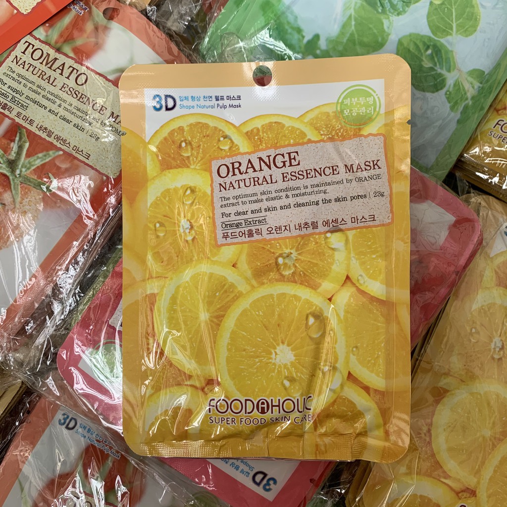 Mặt nạ giấy 3D Foodaholic Mask, mặt nạ Hàn Quốc giúp cấp ẩm, làm mát da, dưỡng da trắng sáng, mịn màng, lẻ 01 mask | BigBuy360 - bigbuy360.vn