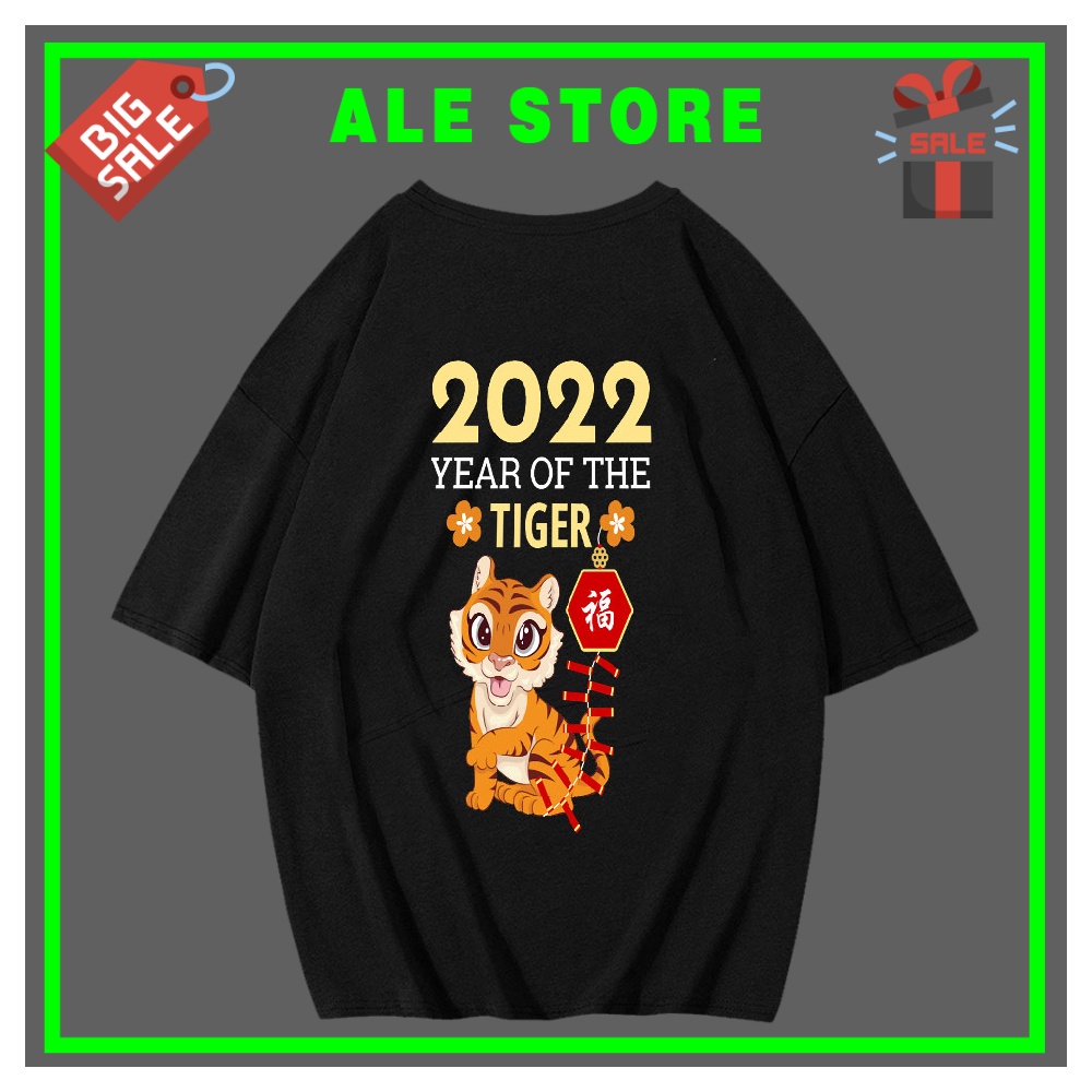 Áo phông phong cách năm hổ chất ALE STORE áo phông unisex form rộng chất mềm mịn in hình TIG202112005