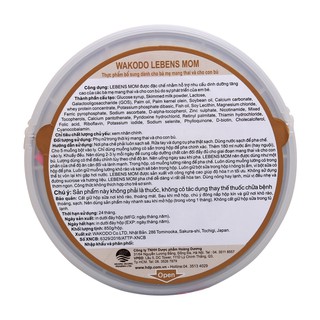 Sữa bột Wakodo Lebens Mom 850g ( 22/11/2019)