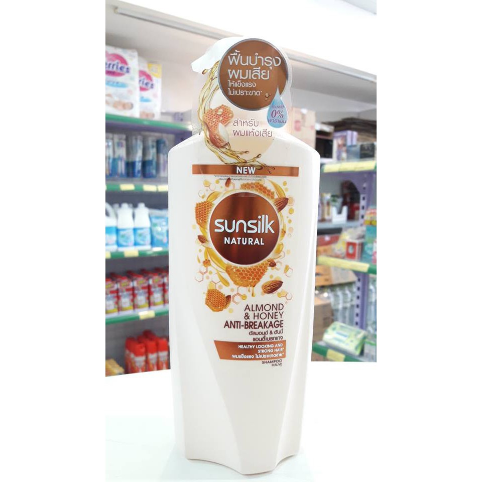 Dầu gội Sunsilk natural (hạnh nhân & mật ong/sakura& rasperry/dừa/trà xanh và chanh) 450ml (chai)