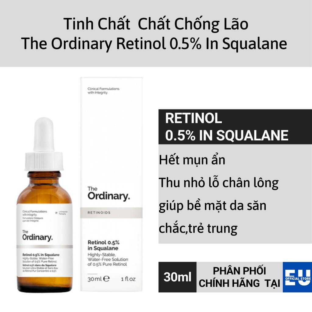 [Loại 30ml] Serum The Ordinary Retinol 1%/0.5% In Squalane