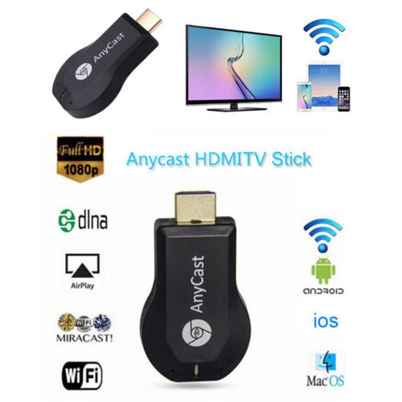 Bộ Anycast M9 Plus chính hãng (HDMI không dây) kết đối đa phương tiện với thiết bị của bạn