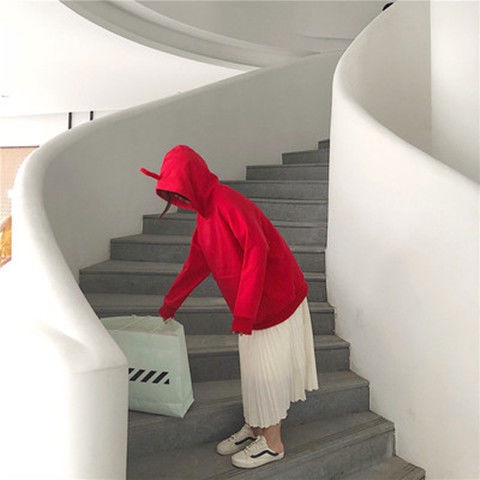 Áo khoác sweater bằng vải lông dáng rộng có ăng ten màu tím thời trang thu đông cho nữ sinh 10.13 | BigBuy360 - bigbuy360.vn