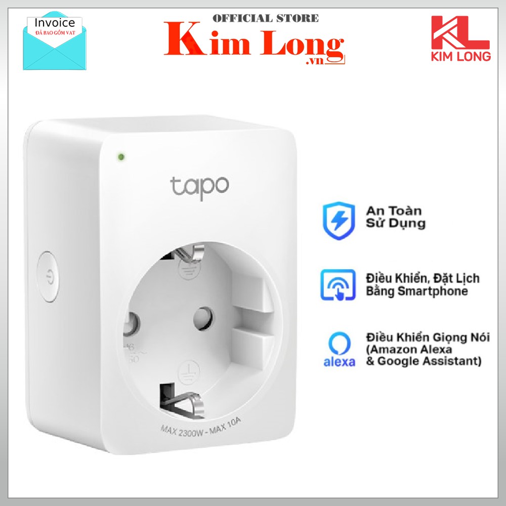 Ổ Cắm Thông Minh TP-Link Tapo P100 Nhỏ Gọn An Toàn - Bảo Hành 24 Tháng