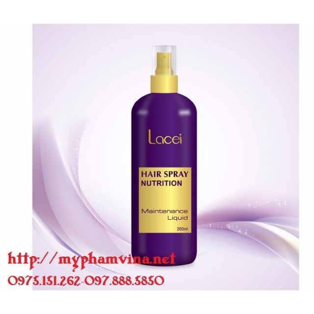 (chai tím)Sữa dưỡng Lacei hair spray nutrition 200ml