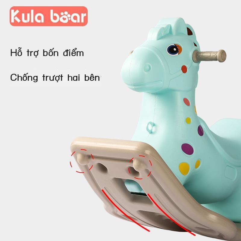 ◙❦yeoflhrcmyNgựa bập bênh nhà trẻ em trong nhà ngựa gỗ nhỏ dày dặn bé một tuổi người lớn có thể ngồi trên xe đồ chơi trẻ