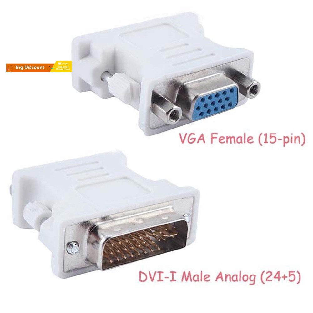 Đầu Chuyển Đổi Dvi-i 24 + 5 Male Sang Vga 15pin Female