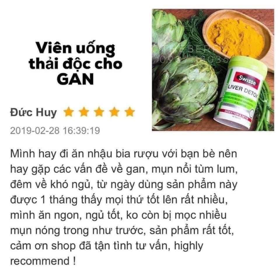 Viên Uống Bổ Gan Swisse, Thải Độc Gan Swisse Liver Detox 60,120 viên