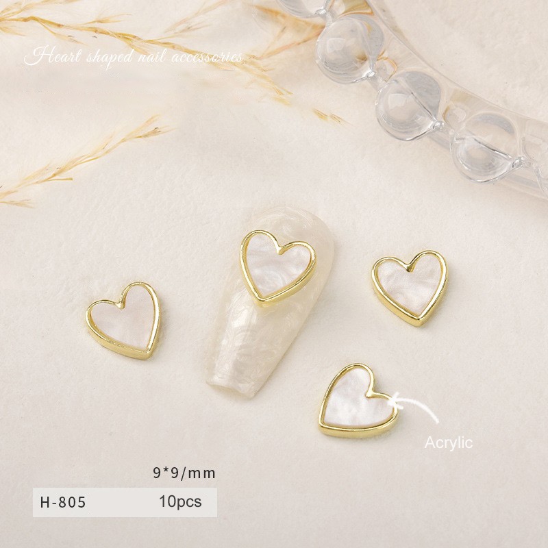 Bộ 10 HạT ĐíNh Trang Trí MóNg HìNh Quả ĐàO 3D