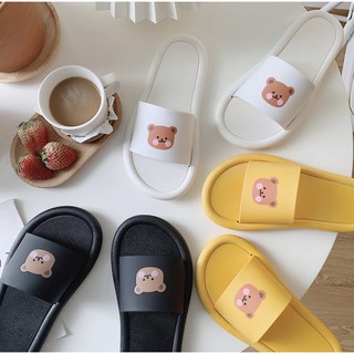 [CÓ SẴN] DÉP LÊ NAM NỮ CHỐNG TRƠN TRƯỢT HÌNH GẤU BASIC PHONG CÁCH HÀN QUỐC CUTE