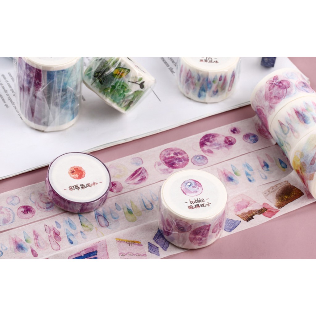 Băng Dính Washi Tape Series Đường Quả Quả trang trí sổ tay, planner, lưu bút