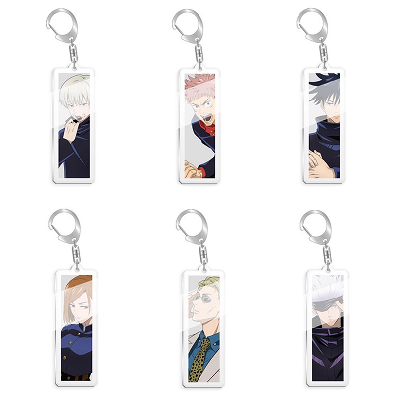 Móc khóa acrylic gắn hình Songping Jujutsu Kaisen Yuji Itadori Fushiguro Megumi hai mặt