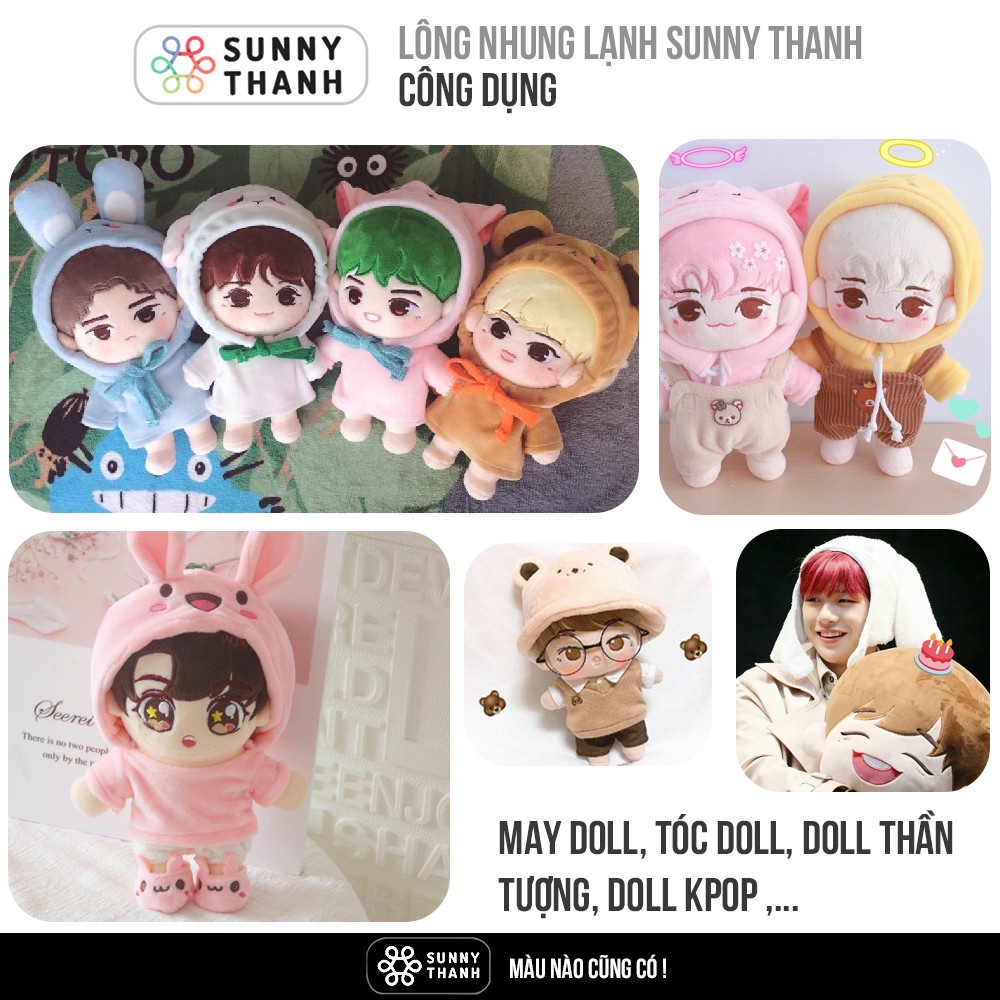 50cm*40cm - Mini - Vải may thú bông vải lông nhung, may among us doll, làm handmade khổ 75cmx50cm outfits cho doll 5075