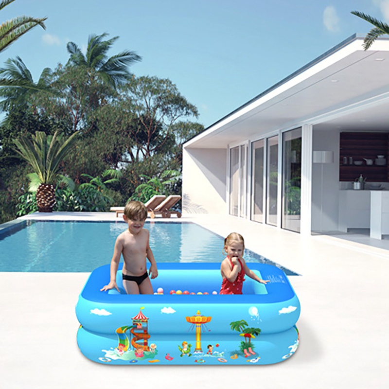 Bể bơi hình chữ nhật 115cm tiện dụng cho người lớn và trẻ em