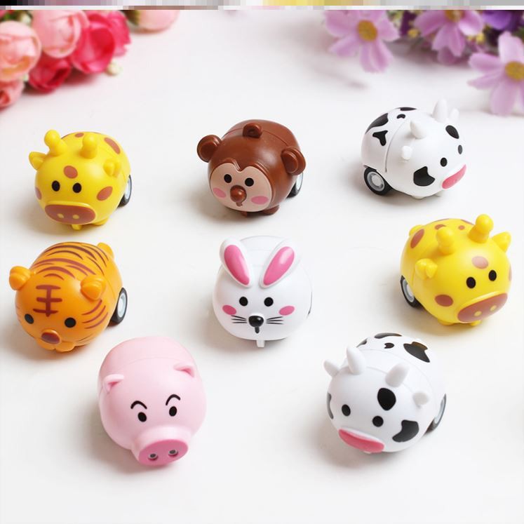 Đồ chơi con vật mini xe chạy dây cót dễ thương, mô hình xe ô tô nhỏ cho bé Doli Kids