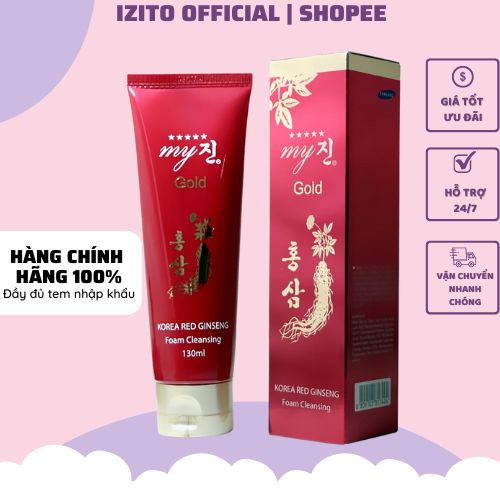 Sữa rửa mặt sâm đỏ Hàn Quốc / Sữa Rửa Mặt My Gold Hồng Sâm Korea