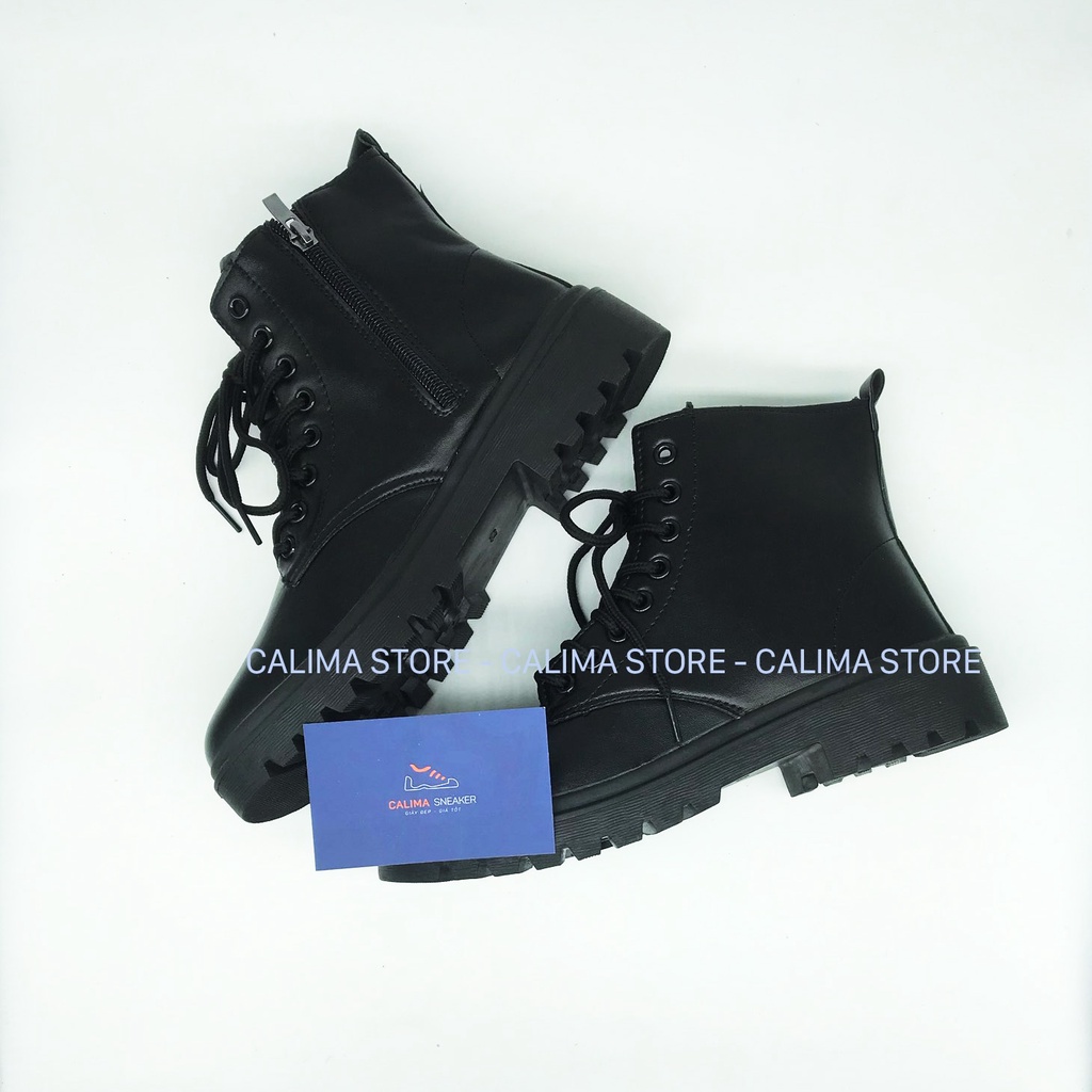 Giày boot nữ ullzang 🧡HÀNG TRUNG🧡 thời trang màu đen full box bill | BigBuy360 - bigbuy360.vn