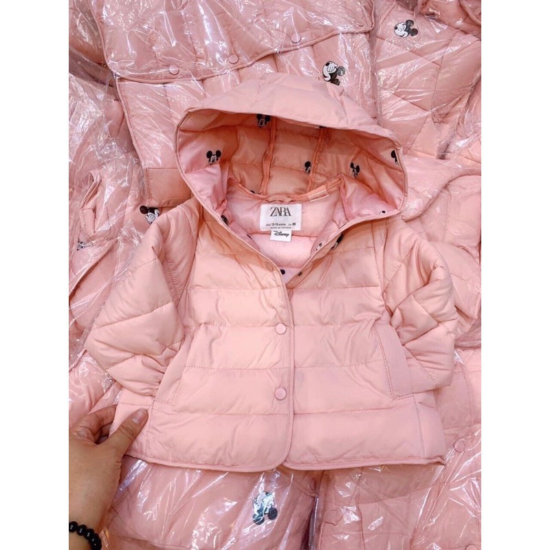 Áo phao Mickey hồng Zara
