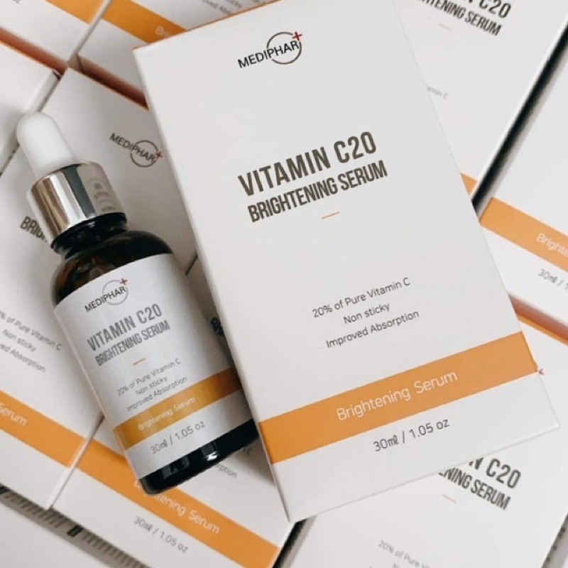 Serum Dưỡng Trắng Sáng Da, Giảm Thâm Nám Sạm Da, Chống Lão Hóa MEDIPHAR+ VITAMIN C 20 BRIGHTENING SERUM 30ml