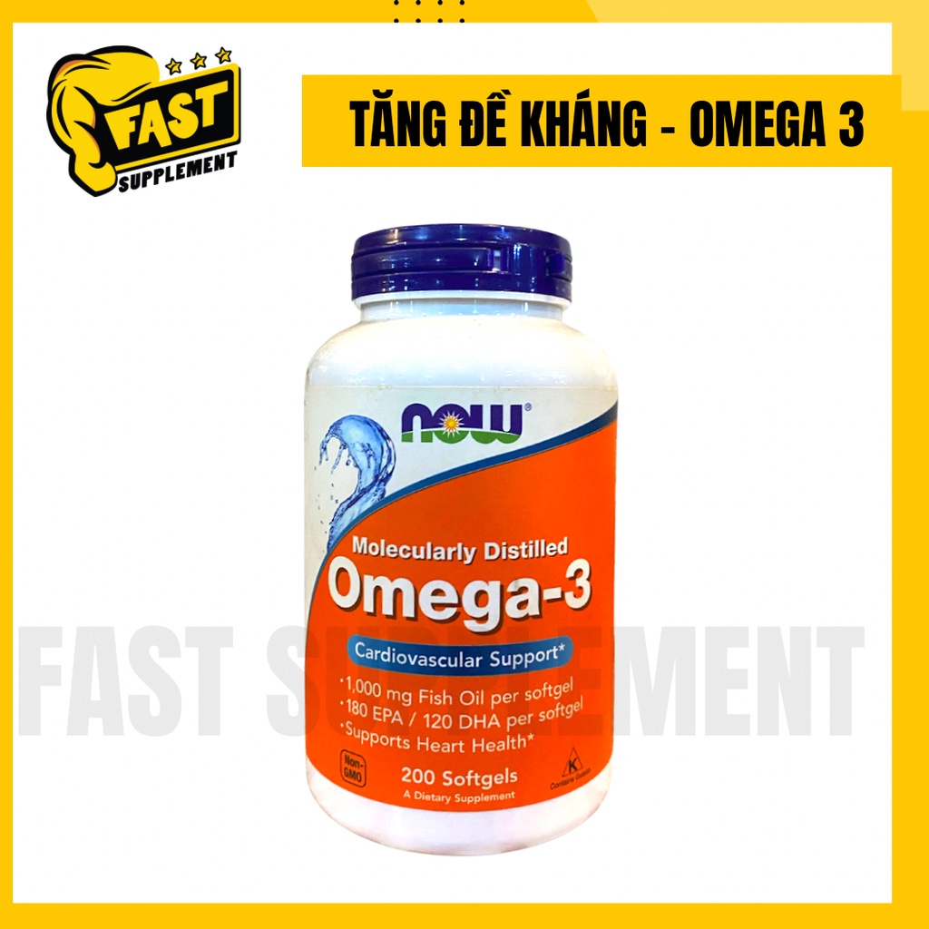 VIÊN DẦU CÁ OMEGA 3 - NOW - hỗ trợ tim mạch, tăng cường trí não, hỗ trợ hồi phục sụn, khớp