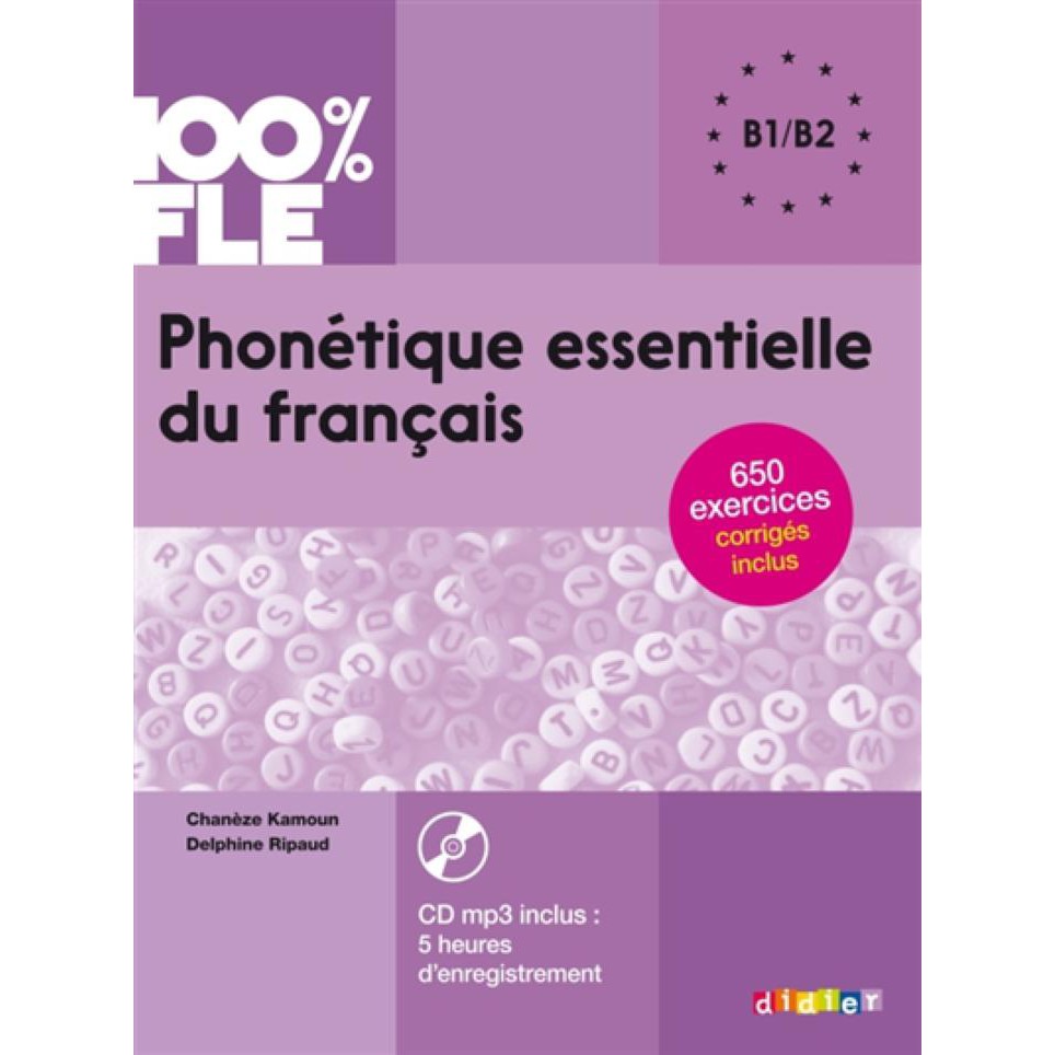 Sách - Pháp: PHONETIQUE ESSENTIELLE DU FRANCAIS NIV. B1/B2 - LIVRE + CD