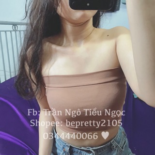 Áo ống trơn vải đẹp ( tube top )