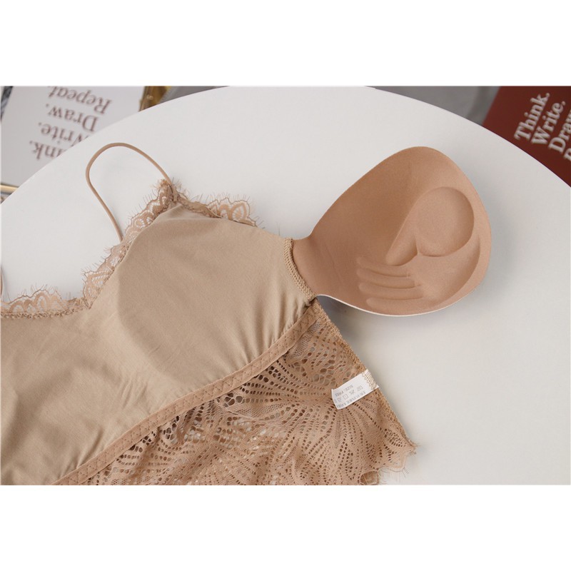 Áo bra dây chất liệu ren hoa lá siêu hót sang chảnh cho mùa hè 9936 | BigBuy360 - bigbuy360.vn