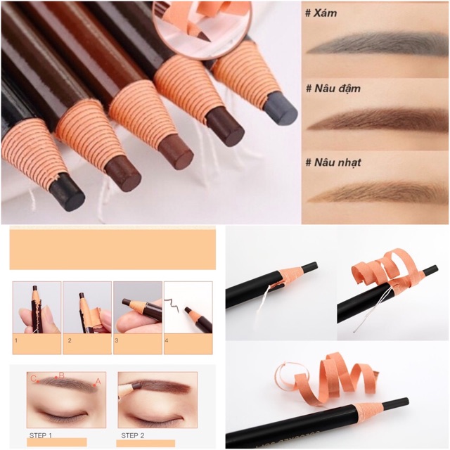 Chì xé kẻ chân mày Coloured Soft Cosmetics Art