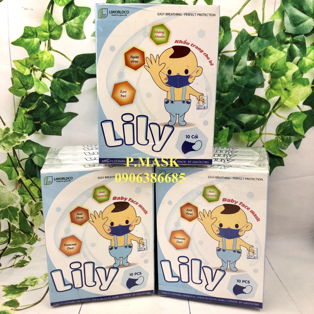 Combo 5 hộp Khẩu Trang Lily cho bé ( 50 cái )