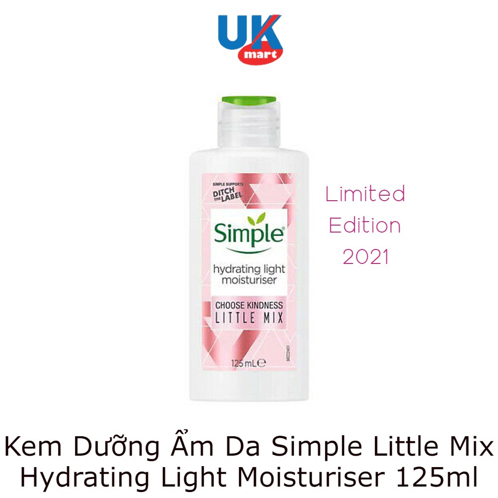 [Bản giới hạn 2021] Kem Dưỡng Ẩm Da Simple Little Mix Hydrating Light Moisturiser 125ml