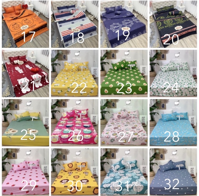 BỘ CHĂN GA GỐI POLY 5 MÓN COTTONG POLY ĐƯỢC CHỌN MẪU M6/M8