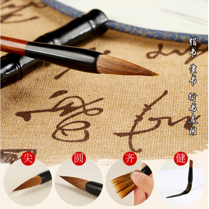 [Nowship] Bút Lông Viết Thư Pháp, Vẽ Calligraphy, Kanji, Hán Tự, Chữ Nho, Chữ Hàn Baoke S36 - S37