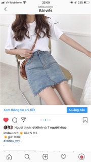 Chân váy denim