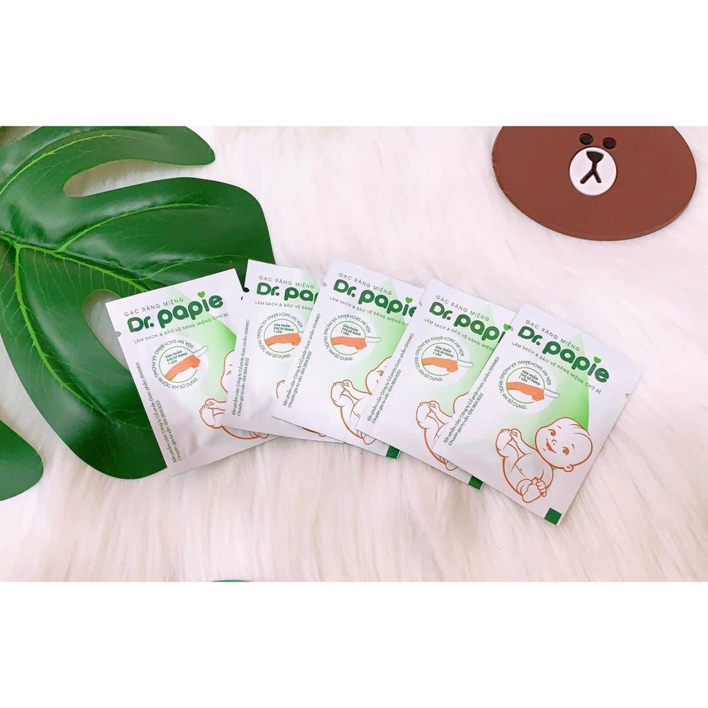 [SALE SALE SALE] Gạc rơ lưỡi Dr.Papie 👶 Kháng khuẩn 👶 hộp 30 miếng